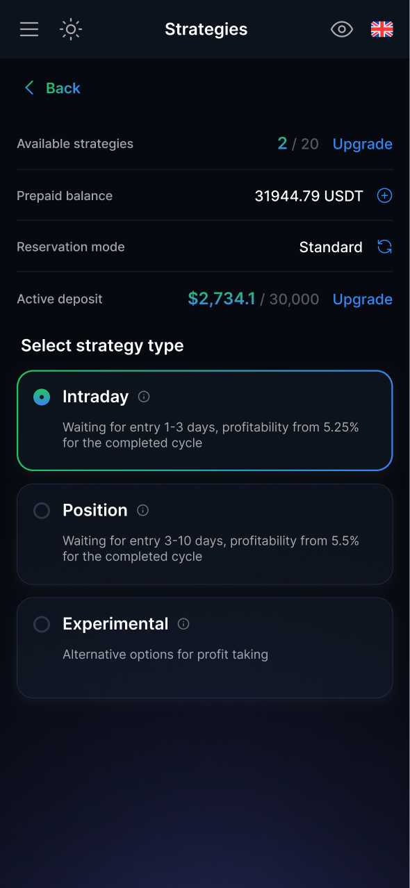 Mobile Trading Platform Screenshot 1